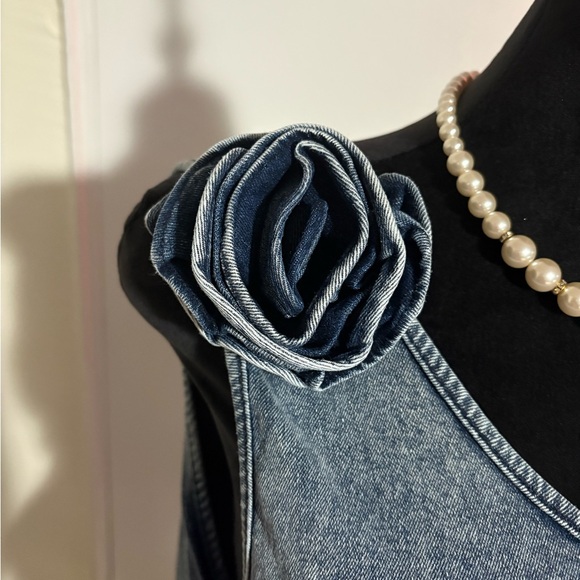 Fashion Nova Arianna Denim Mini Dress - Dark Wash - Picture 2 of 5